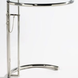 Adjustable Glass Table E1027 insp by Eileen Gray