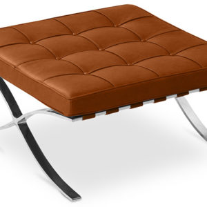 Barcelona Ottoman Brown Leather - Mies van der Rohe