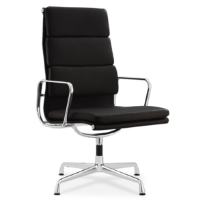 Eames Office Chair High Back Soft Pad Black Leather - Reproduction