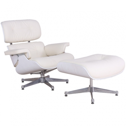 Eames lounge chair replica white deals