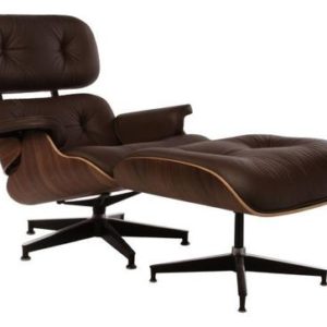 Eames Lounge chair And Ottoman Brown insp by Charles Eames