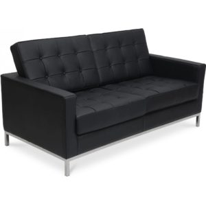 Florence Knoll Petite Sofa 2 Seat by Florence Knoll Bassett Black