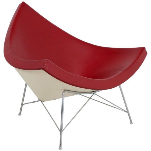 George Nelson Coconut Chair - Red Leather - Reproduction