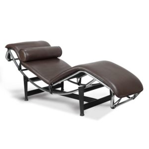 Le Corbusier Chair LC4 Chaise Lounge Brown Leather - Reproduction